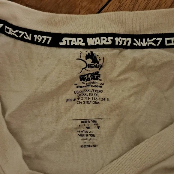 Mens Disney Star Wars Beige 45th Anniversary tshirt sz XXL - Picture 7 of 7